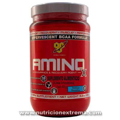 AminoX - entrega efervescente con aminocidos, BCAAs, EAAs, Vitamina D Amino X. BSN