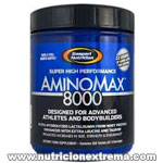 Aminomax 8000 con L-leucina y L-taurina. Gaspari Nutrition - Promueve el aumento de tamao, fuerza y resistencia