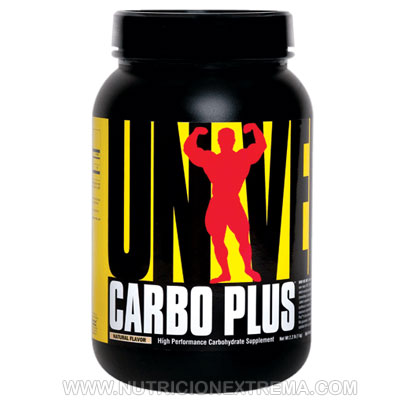 Carbo Plus - Carbohidratos Glucemicos Premium. Universal Nutrition - cada servicio contiene una carga de 55 g de energa pura.