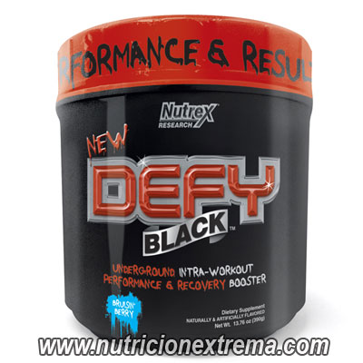 Defy Black - Aumenta el rendimiento cuando se toma durante el ejercicio. Nutrex