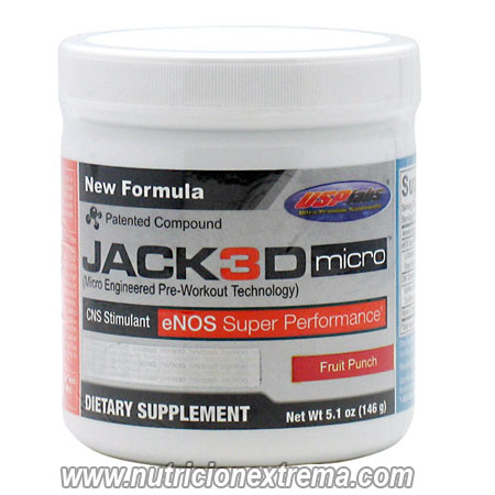 Jack3D Micro 146gr. Potencia extrema, energia y resistencia inagotable USP Labs