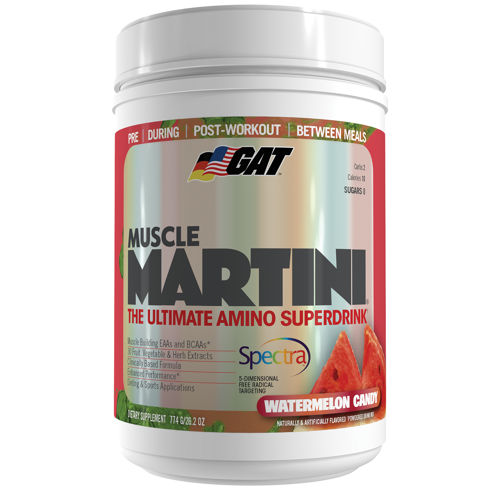 Muscle Martini 60 Serv Recuperador Post-entrenamiento. Evita catabolismo. GAT