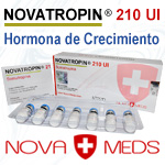 NOVATROPIN  210 UI Hormona de Crecimiento Suiza. Nova Meds - La mejor Hormona Suiza de 210 UI dividida en 7 cartuchos de 30 UI cada uno