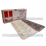TAXUS (30 tabs) Tamoxifeno 20mg - El Tamoxifeno es un agente hormonal no esteroideo del grupo de los antiestrógenos.